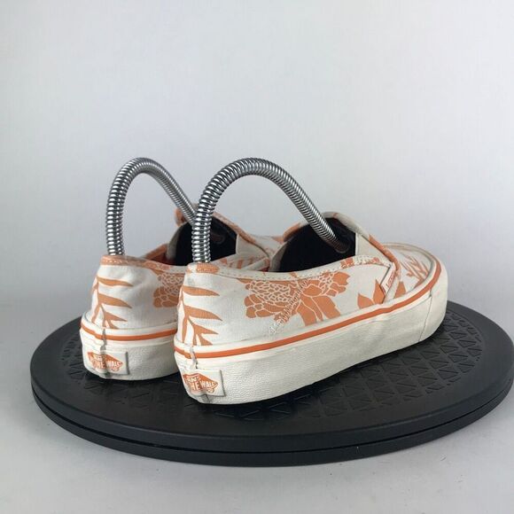 Vans Classic Slip On Ultra Cush Orange/Floral Casual Shoes Women’s Size 7 - Picture 5 of 11